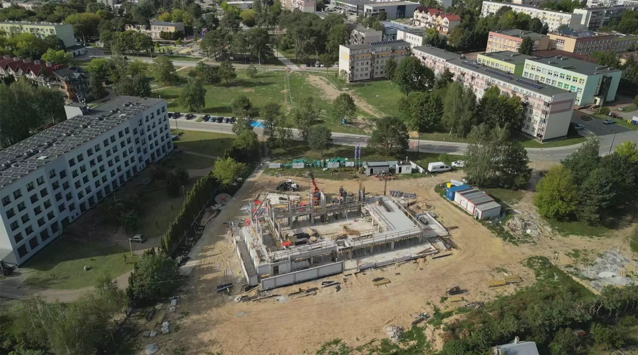 Plac budowy Domu Kultury w Gorzycach